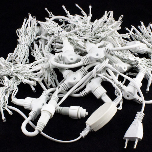 Светодиодный занавес с мерцающим диодом 2*2 м., 280 синих LED ламп, белый провод, Winner Light (b.03.6W.280+)