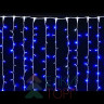 Светодиодный занавес с мерцающим диодом 2*2 м., 280 синих LED ламп, белый провод, Winner Light (b.03.6W.280+)