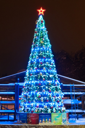 Комплект освещения Пояс Ориона для ели Уральская высотой 20 м., 19 ярусов, 661 лампа, Green Trees (Orion20)