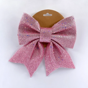 Бант Марго 19x22 см., 1 шт., розовый, Christmas DeLuxe (86836) 