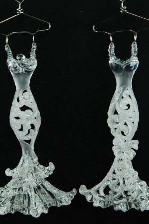 Украшение Платье цвет серебро,2 вида,цена за 1 шт.12 см. (15010333)