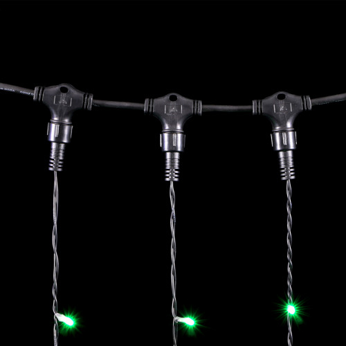 Светодиодный занавес 2*3 м., 600 разноцветных LED ламп, черный провод ПВХ, LTC (PCL602-11-2M)