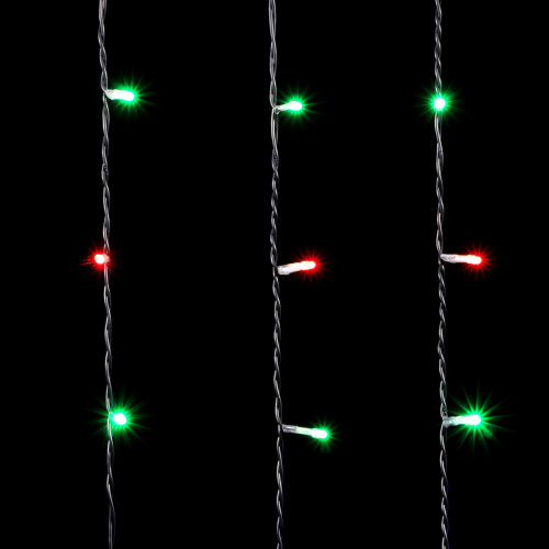 Светодиодный занавес 2*3 м., 600 разноцветных LED ламп, черный провод ПВХ, LTC (PCL602-11-2M)