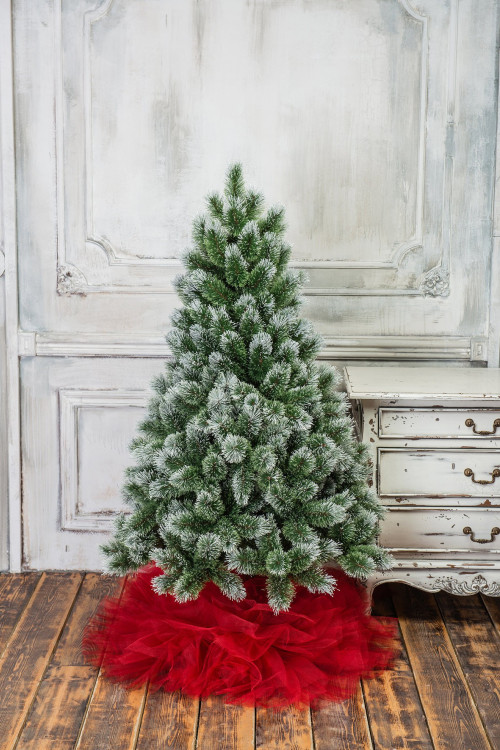 Искусственная сосна Скарлетт с инеем 120 см., Леска,  ЕлкиТорг (96120)