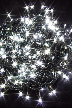 Светодиодная нить 42 м., 220V, 600 холодных белых LED ламп, контроллер, черный провод, Winner Light (w.01.5B.600-)