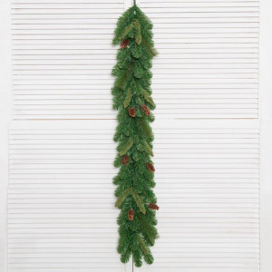 Хвойная ветвь Байкальская с шишками 180 см., Леска+ПВХ, ЕлкиТорг (52082)