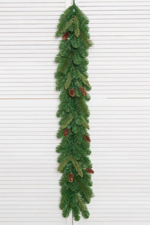 Хвойная ветвь Байкальская с шишками 180 см., Леска+ПВХ, ЕлкиТорг (52082)