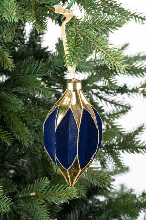 Винтажная стеклянная олива Медичи h-11 см., 1 шт., Karlsbach (132400)