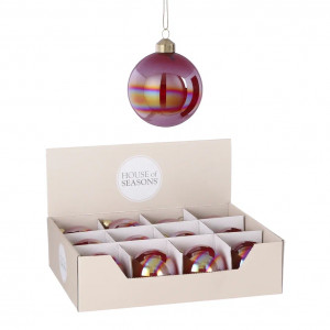 Набор стеклянных шаров Тиффани 80 мм., 12 шт.,  House of Seasons (85840)