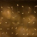 Светодиодный занавес 200 теплых белых LED ламп, 2*1 м., мерцание, прозрачный провод ПВХ, Teamprof (TPF-CS2*1F-CT/WW)