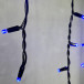 Светодиодная бахрома с колпачком 3,1*0,5 м., 120 синих LED ламп, каучуковый черный провод, LTC (LL120-1-2B)