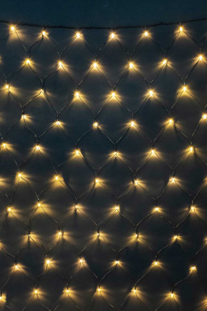 Светодиодная Сетка 2*3 м., 24V, 384 теплых белых LED, провод чёрный ПВХ, IP54, LTC (NTL384M-11-1WW)