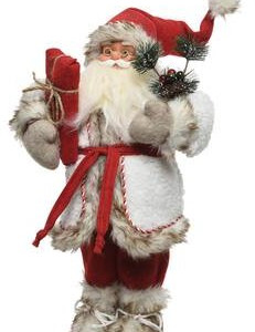 Декоративная фигура Санта-Клаус с подарком 16*9*30 см, Kaemingk (560327)