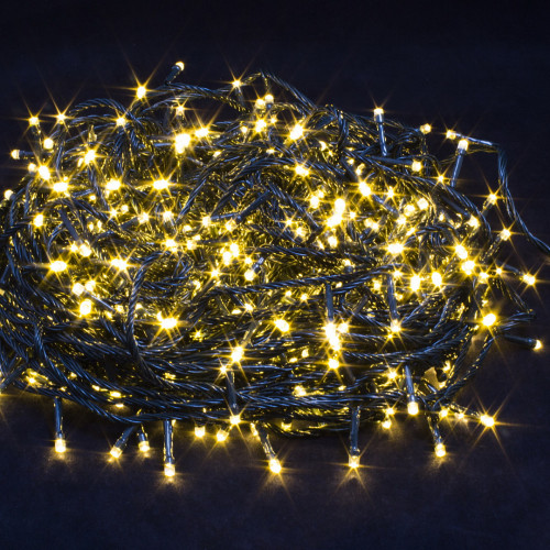 Светодиодная нить 42 м., 220V, 600 теплых белых LED ламп, контроллер, черный провод, Winner Light (ww.01.5B.600-)