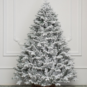 Искусственная елка Швейцарская заснеженная 240 см., 100% литая хвоя, ЕлкиТорг (110240)