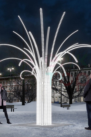 Светодиодное дерево Пальма 4 м., Conso (3DSE46-1)