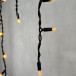 Светодиодная бахрома с колпачком 3,1*0,5 м., 120 желтых LED ламп, каучуковый черный провод, LTC (LL120-1-2Y)