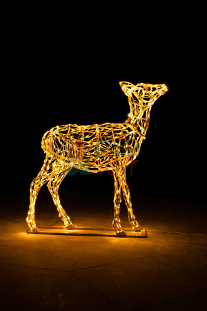 Светодиодная фигура Олененок золотой Premium 2,11 м., Conso (OL351)