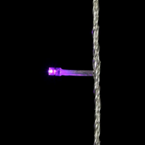Светодиодная гирлянда с возможностью динамики 20 м., 200 пурпурных LED ламп, 24V., прозрачный силиконовый провод, IP65, Beauty Led (EST200-3W10-1PU)