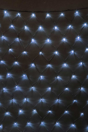 Светодиодная Сетка 2*3 м., 24V, 384 холодных белых LED, провод чёрный ПВХ, IP54, LTC (NTL384M-11-1W)