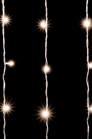 Светодиодный облегченный мерцающий занавес 2*2 м, 220V., 400 теплых белых LED ламп, прозрачный ПВХ, Beauty Led (PCL400NOTBL-10-2WW)