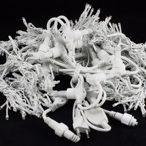 Светодиодный занавес с мерцающим диодом 3*2 м., 400 холодных белых LED ламп, белый провод, Winner Light (w.03.6W.400+)