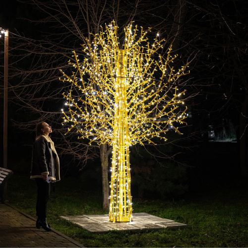 Светодиодное дерево Декоративное золотое 3.3 м., Conso (SP103-s350)
