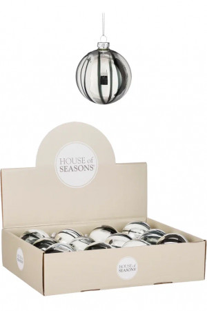 Набор стеклянных шаров Боско 80 мм., 12 шт., House of Seasons (86047)