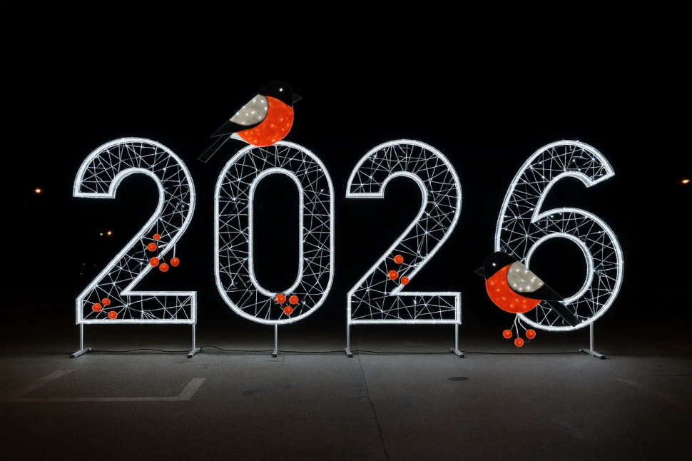 Светодиодные цифры "2026" 200 см., Сад Радости (SR013)