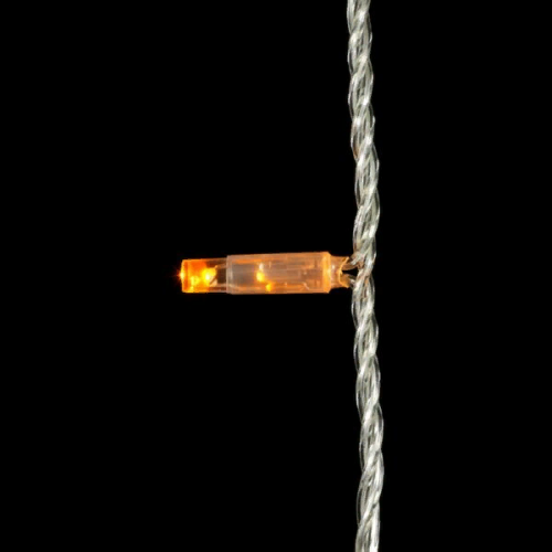 Светодиодная гирлянда с колпачком 100 желтых LED ламп 10 м., 24В., прозрачный провод ПВХ, IP65, LTC (PST100CAP-10-1Y)