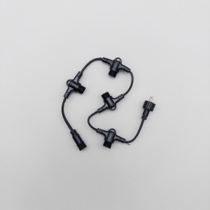 Разветвитель 5-ти лучевой для нитей 24В. без возможности управления, провод черный ПВХ, IP65, LTC (PR15-ST)