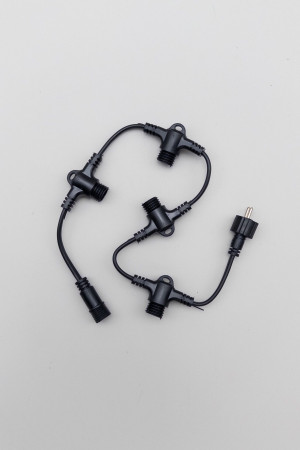 Разветвитель 5-ти лучевой для нитей 24В. без возможности управления, провод черный ПВХ, IP65, LTC (PR15-ST)