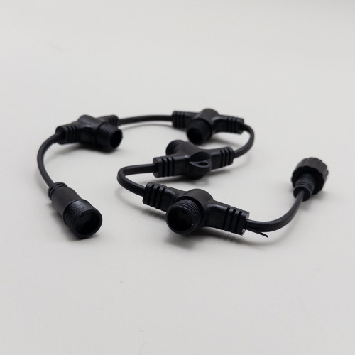 Разветвитель 5-ти лучевой для нитей 24В. без возможности управления, провод черный ПВХ, IP65, LTC (PR15-ST)