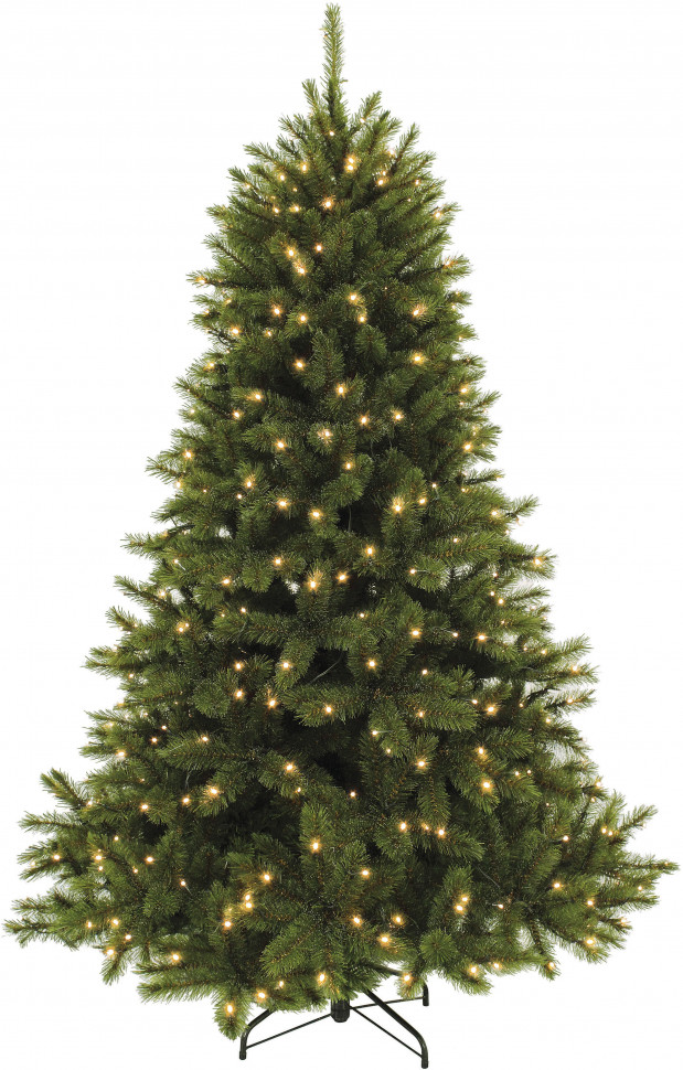 Елка Лесная Красавица с лампочками 185 см., леска+пвх, 224 LED лампы, Triumph Tree (73704) 