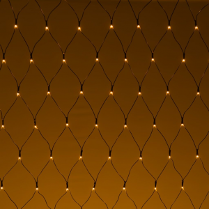 Светодиодная Сетка 2*3 м., 24V, 384 желтых LED, провод чёрный ПВХ, IP54, LTC (NTL384M-11-1Y)