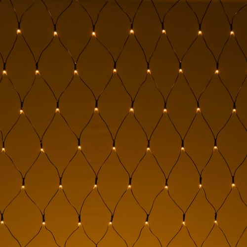 Светодиодная Сетка 2*3 м., 24V, 384 желтых LED, провод чёрный ПВХ, IP54, LTC (NTL384M-11-1Y)