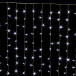 Занавес с контроллером 1.5*1 м., 220V, 100 холодных белых LED ламп, соединяемый, прозрачный провод, Winner (w.03.5T.100+)