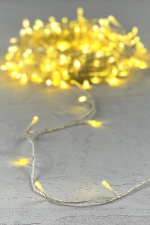 Светодиодная гирлянда 20 м., 200 шампань LED ламп, 24V., прозрачный силиконовый провод, IP65, Beauty Led (EST200-10-1CH)