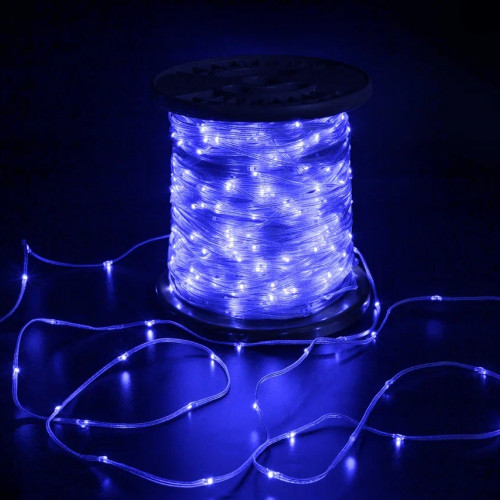 Светодиодная гирлянда &quot;Краса&quot; 200м, 2000 LED, 24V, синяя, статика, прозрачный провод ПВХ, Teamprof (TPF-CR200-24V-T/B)