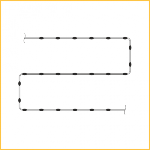 Светодиодная гирлянда Краса 200 м., 2000 LED, 24V, синий, статика, прозрачный провод, Teamprof (TPF-CR200-24V-T/B)