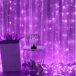 Гирлянда Занавес с Колпачком 2*3 м. 600 LED, Фиолетовый, 220В, Провод Прозрачный ПВХ, IP65, LTC (01-158)