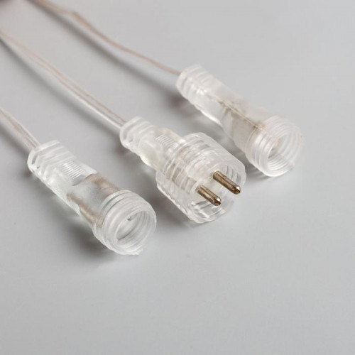 Гирлянда Сосульки рифленые 2.5×0.42 м., IP65, прозрачная нить, 288 мульти LED с эффектом стекания, 12 В., Luazon Lighting (5248348)