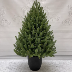 Ель Пышная Премиум 120 см. в кашпо, 100% литая хвоя, TreeDeLux (70178)