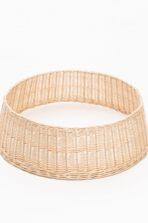 Корзина для декорирования основания елки 105*30 см., белая, натуральная, ЕлкиТорг (105-226)