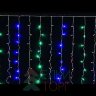 Занавес с контроллером 1.5*1 м., 220V, 100 разноцветных LED ламп, соединяемый, прозрачный провод, Winner (m.03.5T.100+)