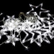 Светодиодная бахрома Звезды 2.5*0.95 м., 220V, 138 холодных белых LED ламп, прозрачный провод, контроллер, Winner (w.02.5Т.138.S+)