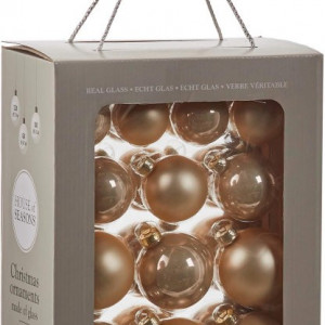 Набор стеклянных шаров 70 мм., жемчужный, 26 шт в упаковке, House of seasons (83338)