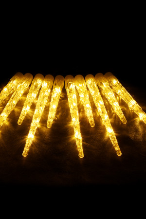 Светодиодные сосульки 40 теплых белых LED ламп, 2 м., 24В, прозрачный провод, Vegas (55036)