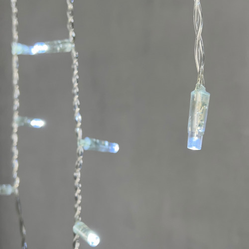 Светодиодная бахрома с колпачком 3,1*0,5 м., 120 холодных белых LED ламп, прозрачный провод ПВХ, IP65, LTC (PIL120CAP-10-2W)