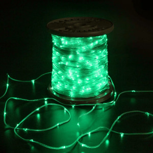 Светодиодная гирлянда Краса 200 м., 2000 LED, 24V, зелёный, статика, прозрачный провод, Teamprof (TPF-CR200-24V-T/G)